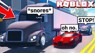 Truck Driver Crashes My 25M Bugatti amp RUNS Ends Bad Roblox Ultimate Driving Roleplay [upl. by Nnayr]