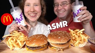 ASMR McDONALDS BURGERS amp OREO McFLURRY MUKBANG With Katelyn M EATING SOUNDS [upl. by Navetse]