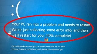 how to fix system thread exception not handled windows 10 [upl. by Malarkey387]