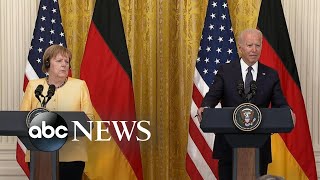 President Biden meets with German Chancellor Angela Merkel [upl. by Aiekat845]