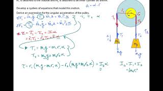 Physics Tutorial Two masses hanging on pulleys [upl. by Anidan]