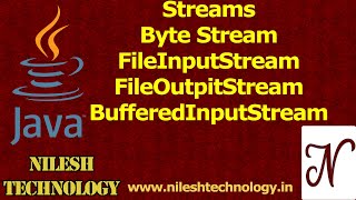 Java Byte Stream  FileInputStream  FileOutputStream  BufferedInputStream  BufferedOutputStream [upl. by Nonez51]