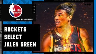 The Rockets draft Jalen Green with the No 2 pick overall pick  NBA on ESPN [upl. by Isola649]