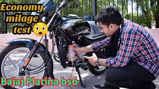 Bajaj Platina 100cc Bs6 Mileage Test 2020 [upl. by Theresa]