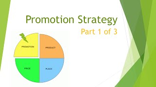 Marketing Mix Promotion Strategy part 1 [upl. by Saberio]