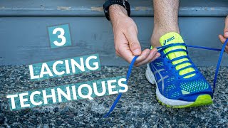 3 Different Lacing Techniques For Running Shoes [upl. by Wight638]