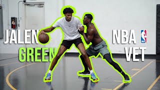 Jalen Green TESTED by NBA Vet Darren Collison  1V1 PLUS Full Workout [upl. by Nah]