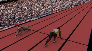 Speed Comparison Average Person VS Usain Bolt amp Cheetah [upl. by Bywaters525]