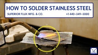 How To Solder Stainless Steel [upl. by Roselani]