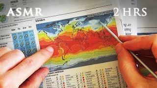 ASMR 2 hrs Climate Zones of the World  Map Tracing [upl. by Ecydnac]