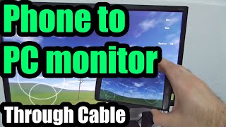 How to connect Smartphone to PC Monitor through Cable LG G3 [upl. by Lokcin]