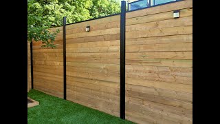 SLIPFENCE Horizontal Wood and Aluminum 6ft installation video [upl. by Alexia]