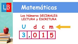 Los Números DECIMALES LECTURA y ESCRITURA ✔👩‍🏫 PRIMARIA [upl. by Ehcnalb]