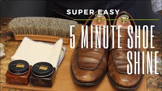 Super Easy 5 MINUTE Shoe Shine [upl. by Anaeli]