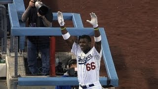 Yasiel Puigs impressive debut week [upl. by Ahseki607]