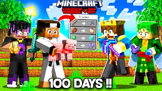 100 Days But MOBS TRADE OP ITEMS In Hardcore Minecraft 😰 [upl. by Mascia148]