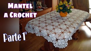 Mantel a Crochet Parte 1° Realizalo Cuadrado o Rectangular [upl. by Fogel]