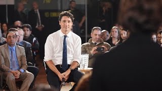 Trudeau answers English question in French because were in Quebec [upl. by Jecoa]