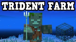 Minecraft  How To Farm Tridents EASILY Drowned Spawner [upl. by Atnoed411]