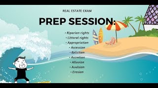 California Real Estate Exam Prep Session Video Water Rights and Land [upl. by Nallaf631]