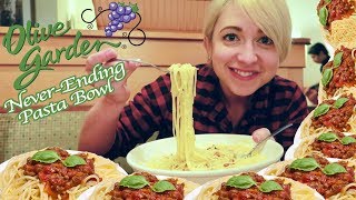 GIRL VS THE NEVERENDING PASTA BOWL AT OLIVE GARDEN [upl. by Liggitt]