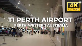 4K Terminal 1 Perth International Airport Walking Tour  Perth Western Australia [upl. by Milone861]