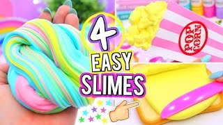 4 Easy DIY Slime Ideas How To Make VIRAL SLIMES [upl. by Ylrehs198]