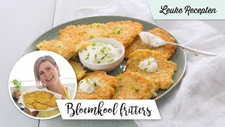 Bloemkoolfritters  LeukeReceptennl [upl. by Shari]