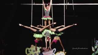 Triple Trapeze Routine Cal Elite Kids FRIGHT Show [upl. by Lamarre]