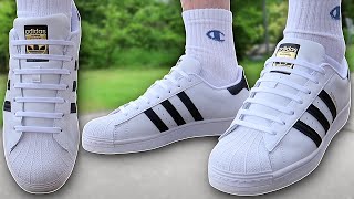 How To BAR LACE Adidas Superstar THE BEST WAY [upl. by Enelime307]