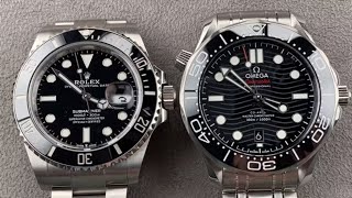 Rolex Submariner Date 126610LN vs Omega Seamaster Diver 300M The Ultimate Dive Watch Showdown [upl. by Lakin]