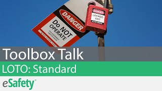 2 Minute Toolbox Talk LockoutTagout  Standard [upl. by Nimrak]