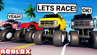 Street Racing With GIANT Monster Trucks in Westover Roblox Ultimate Driving [upl. by Odirfliw]