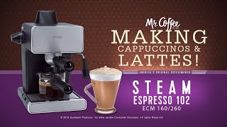 Mr Coffee® Espresso Maker  Making Capuccino amp Latte [upl. by Citron]