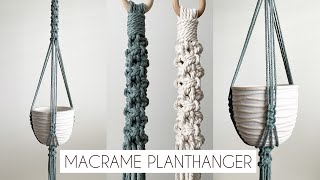 DIY MACRAME PLANTHANGER  PLANT HANGER TUTORIAL  EASY MACRAME [upl. by Ailam]