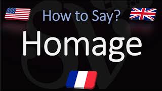 How to Pronounce Homage CORRECTLY American English British French Pronunciation [upl. by Maitund520]