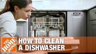 How to Clean a Dishwasher  Dishwasher Cleaning Tips  The Home Depot [upl. by Anirac]