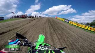 GoPro Adam Cianciarulo Moto 1  Unadilla MX Lucas Oil Pro Motocross Championship 2016 [upl. by Charmane]