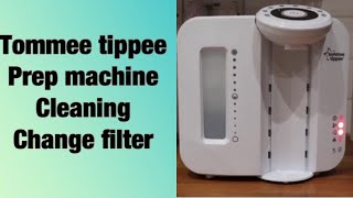 TOMMEE TIPPEE PREP MACHINE cleaning calc and change filter [upl. by Leuneb]