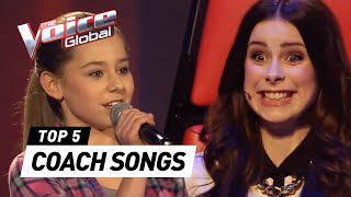 KIDS who auditioned with a COACH SONG in The Voice Kids [upl. by Raney]