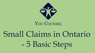 Small Claims in Ontario  5 Basic Steps [upl. by Septima407]