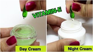 How to Make Vitamin E Day Cream and Night Cream for Younger Looking Fair amp Glowing Skin [upl. by Sumer]