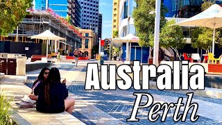 Perth Western Australia 🇦🇺  Elizabeth Quay walking Tour  4K UHD 60fps [upl. by Rehpotsirahc]