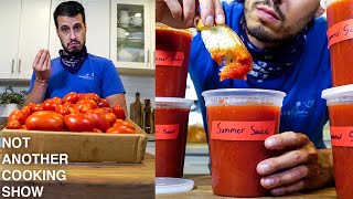 how to make PASTA SAUCE from scratch fresh tomato passata [upl. by Waynant]