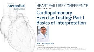 Cardiopulmonary Exercise Testing Part I Basics of Interpretation Imad Hussain MD April 29 2020 [upl. by Aitnas]