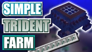 MINECRAFT EASY TRIDENT FARM 🐬 [upl. by Nivk]