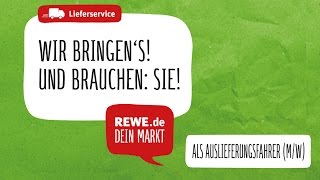 Arbeiten bei REWE Auslieferungsfahrer beim Lieferservice [upl. by Drawoh]