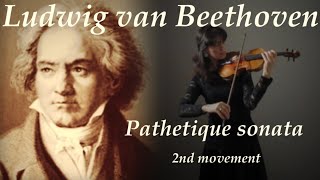 Beethovens PATHETIQUE SONATA 2nd movement  Violin amp Piano [upl. by Amalee360]