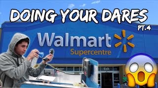 DOING YOUR DARES IN WALMART 4 AIRHORN INTERCOM GALLON SMASHING [upl. by Laurice]