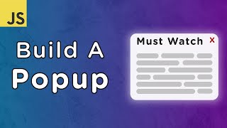 Build a Popup With JavaScript [upl. by Felita]